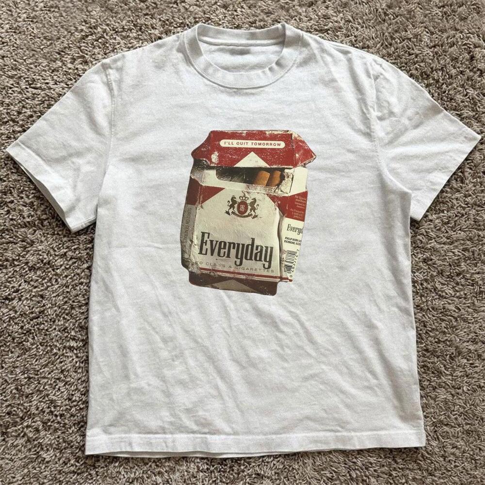 White Marlboro Cigarett Box Tee